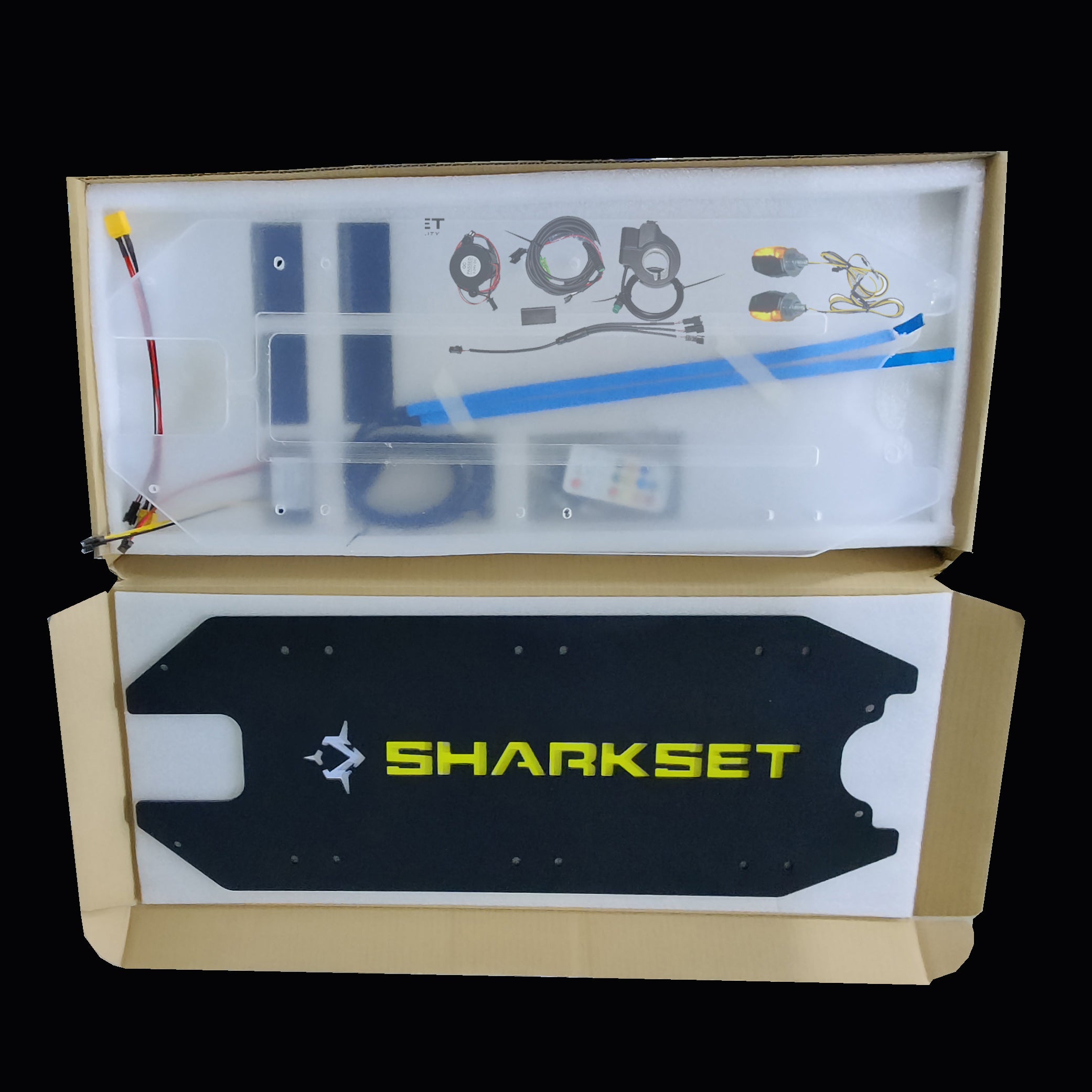 SHARKSET „NINEBOT MAX G30“ DECK LED+BLINKER+HUPE / LED DECKABDECKUNGSSATZ+BLINKER+HUPE