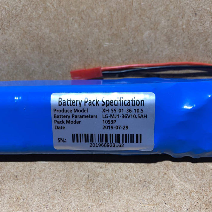 Battery 10.5Ah - 36V, LG/SAMSUNG brand cells for E-FLEX