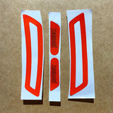 Red stickers (set of 4 pcs. front &amp; rear) E-FLEX 